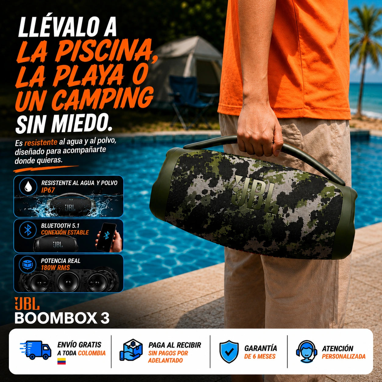 Parlante JBL Boombox 3: Sonido Superior 🎶